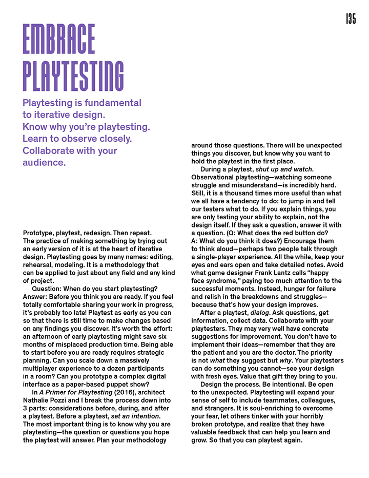 an essay called embrace playtesting