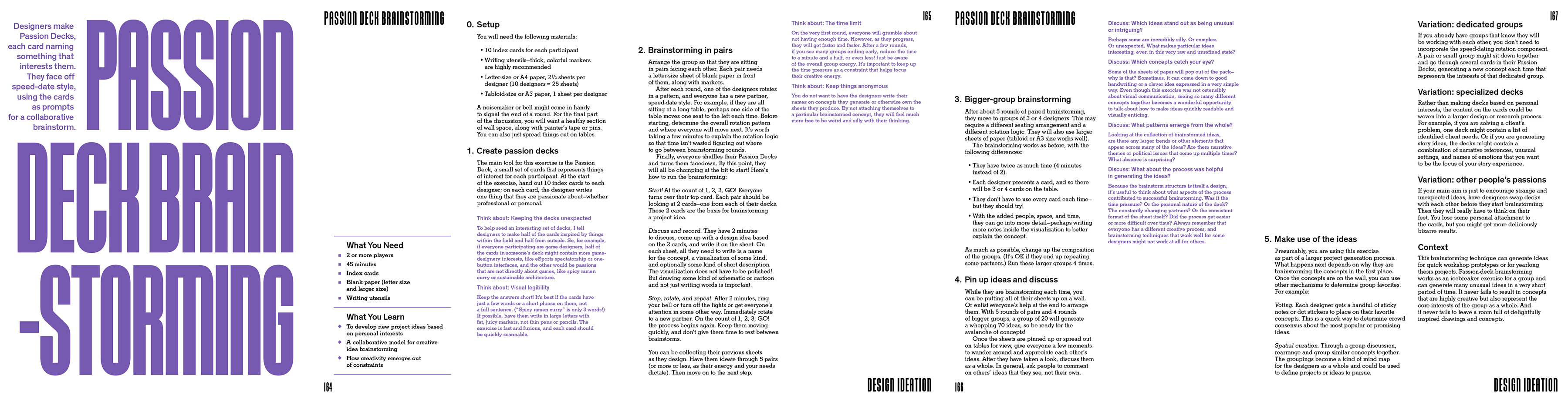 passion deck brainstorming