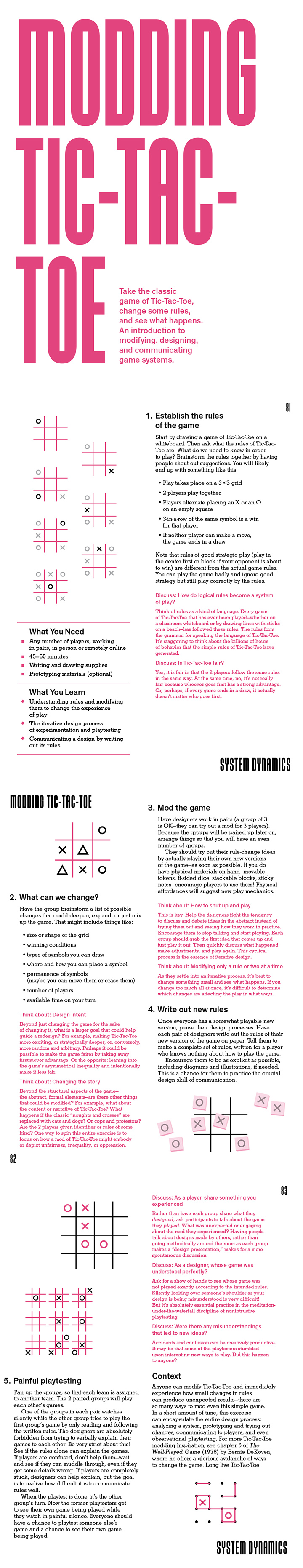 exercise called tic tac toe